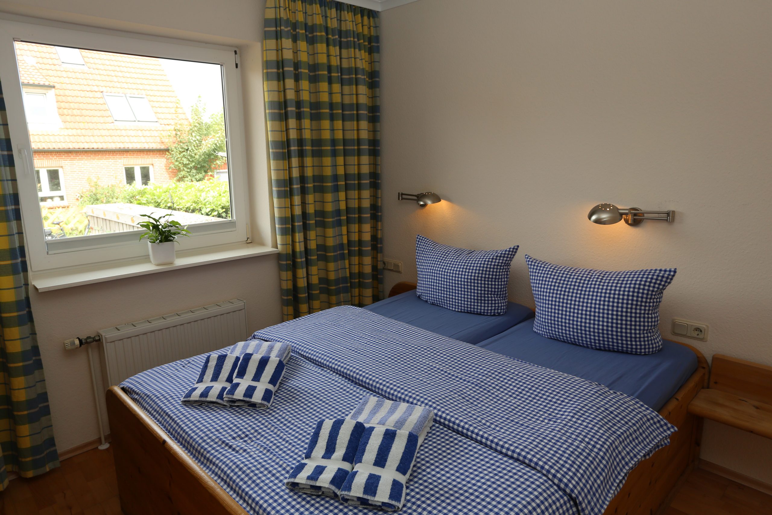 Schlafzimmer der Ferienwohnung Backbord